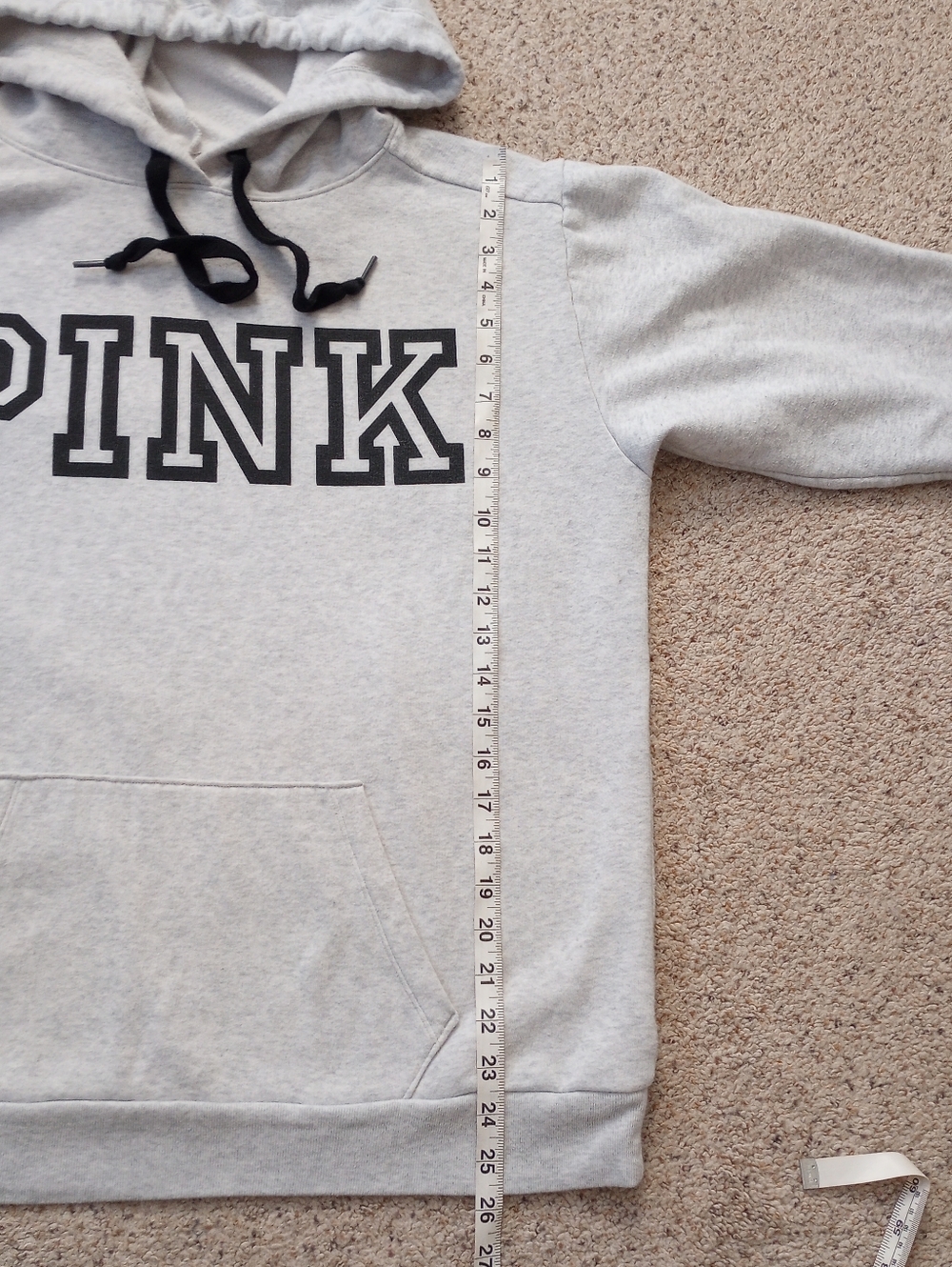 Pink Victoria's Secret Grey Hoodie - Picture 2 of 7